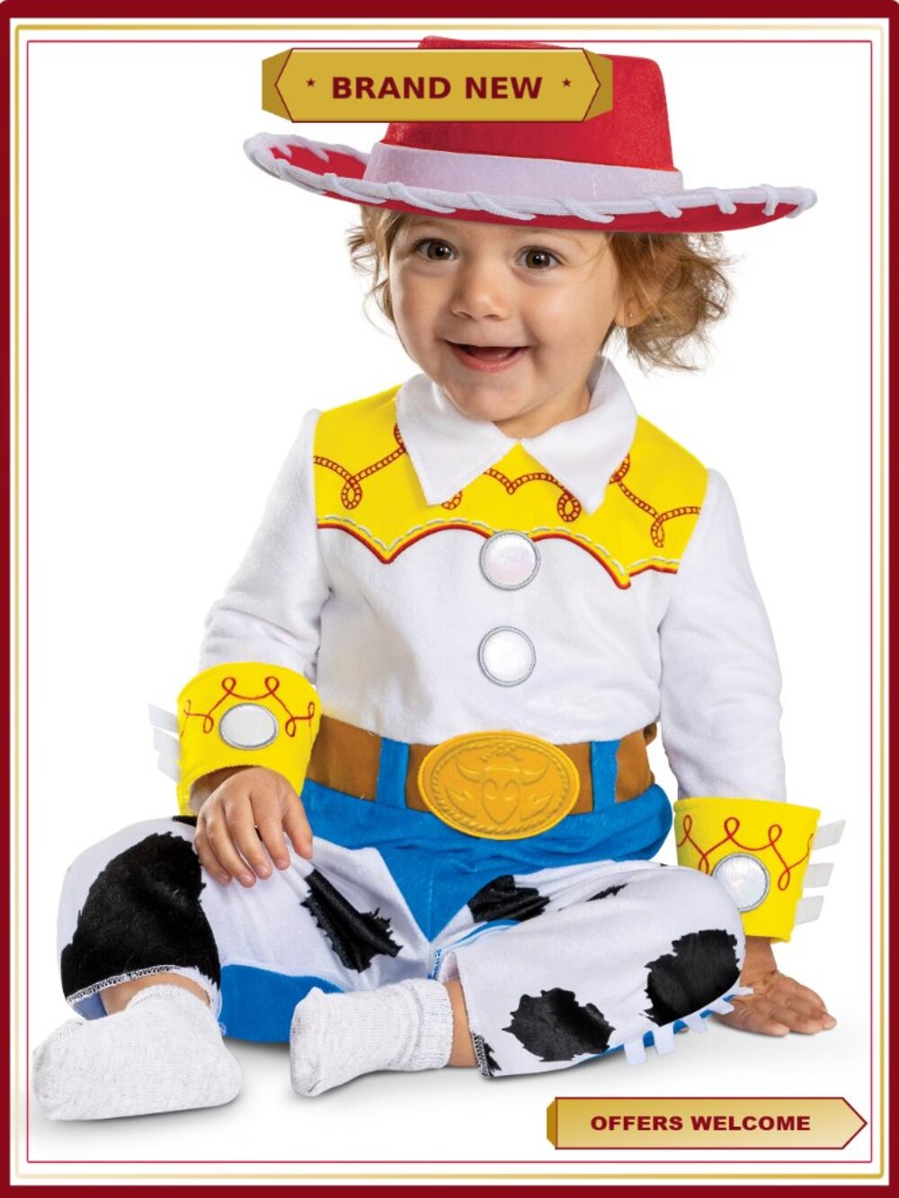 Jessie Toy Story Deluxe Infant Costume One-Piece Jumpsuit with Hat